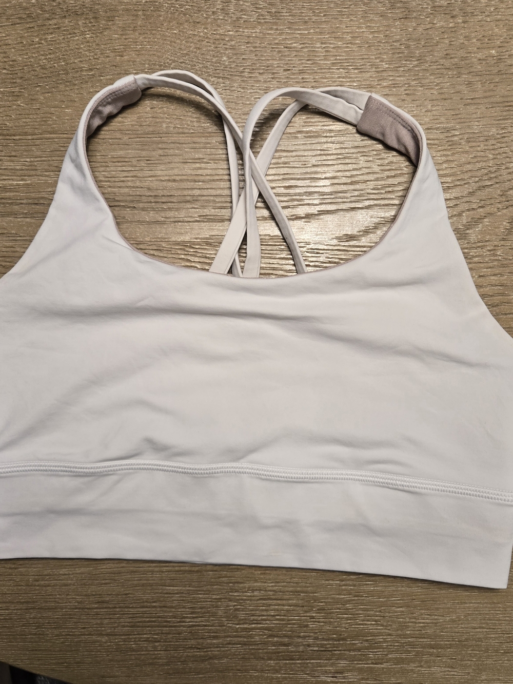 lululemon athletica Cream Cross-Back Sports Bra